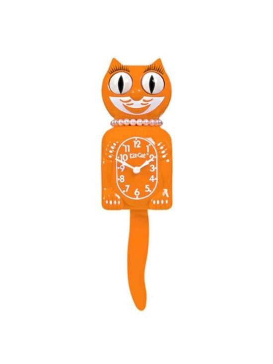 Kit-Cat Klock Other - RETIRED Festival Orange Lady Kit Kat Cat Klock Clock